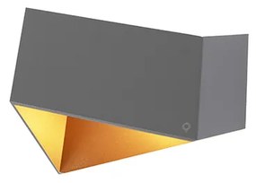 Kinkiet / Lampa scienna składany szary z miedziąDesignerski Oswietlenie wewnetrzne