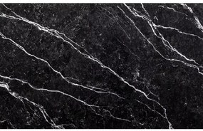 Zestaw jadalniany 1 + 4, czarny stół RAMOD 100x60 cm + niebieskie krzesło LAVA z czarnymi nogami