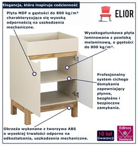 Kaszmirowa szafka łazienkowa pod umywalkę S2-K75