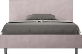 Łóżko bez stelaża tapicerowane 140x200 microfibra kolor lawendy Adele