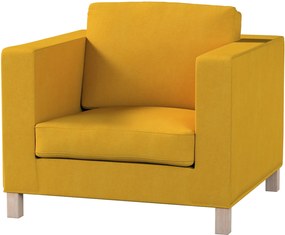 Pokrowiec na fotel Karlanda kolor żółty tkanina strukturalna