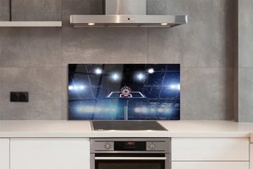 Szklany Panel Kosz w Blasku Reflektorów