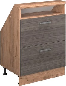 Szafka kuchenna na dach skośny szlachetna szarość 60x46x81.6 r-line