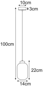 Wisząca lampa z białym kloszem M3-R60