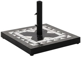 Czarno-biała ceramiczna podstawa do parasola - Hatori