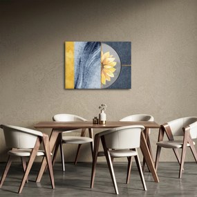 Obraz - Kształty i kwiat (70x50 cm)