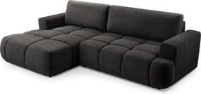 Masseno Narożnik VASTO z funkcją spania i pojemnikiem na pościel Narozniki L, Rozkładana sofa - Szary, VINCI 17