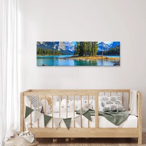 Obraz - Krajobraz górski z rzeką (170x50 cm)