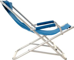 Krzesło składane, aluminium, niebieskie