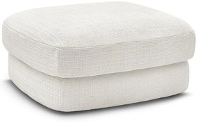 Biały podnóżek z tkaniny szenilowej Leonore – Bobochic Paris