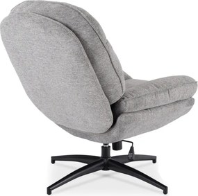 Fotel Wypoczynkowy Obrotowy MESA do Salonu Szary Nowoczesny