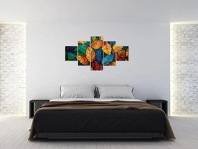 Obraz - Mozaika z liści (125x70 cm)