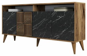 Szafka Milan Walnut and Black Marble