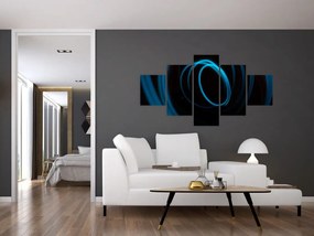 Obraz niebieskiej linii (125x70 cm)