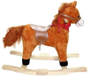 Konik Rudy Koń na biegunach rży + ruchomy ogon i pysk bujak