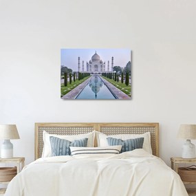 Obraz na szkle - Taj Mahal o wschodzie słońca (70x50 cm)
