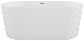 Wanna wolnostojąca akrylowa ryflowana - Biały mat - 220 l - 150 x 75 x 58 cm - ALIENA