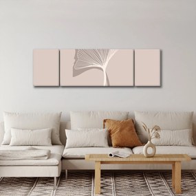 Obraz - Beżowe liście N⁰4 (170x50 cm)