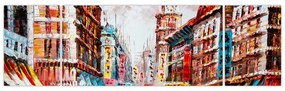 Obraz - Hong Kong, obraz olejny (170x50 cm)
