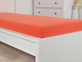 PrzytulneMieszkanie.pl Prześcieradło jersey ALVORA 90x200 cm czerwone