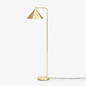 Metalowa Lampa Podłogowa Cambrea Złoto - Sklum