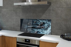 Szkło do Kuchni na Ścianę Syrena w Morskiej Otchłani