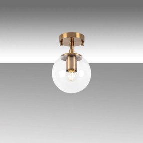 Lampa sufitowa w kolorze brązu ze szklanym kloszem ø 15 cm Atmaca – Opviq lights