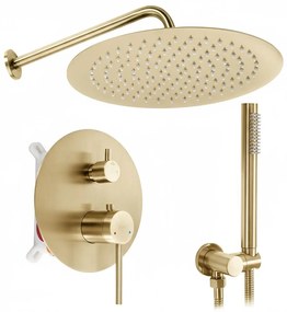 Zestaw natryskowy podtynkowy Rea Foss Clif Złoty Szczotkowany + BOX