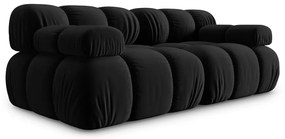 Czarna aksamitna sofa 188 cm Bellis – Micadoni Home