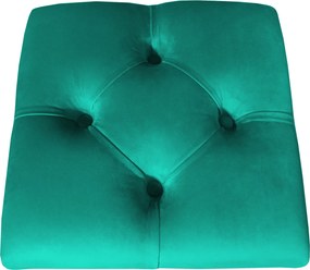 Pufa CHESTERFIELD tkanina Welur loft ławka podnóżek metal : Kolor Stelaża - Czarny , Kolor tkaniny - VELVET - MG20, Typ tkaniny - Velvet