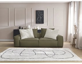 Zielona sofa z imitacji skóry 260 cm Boheme – Bobochic Paris