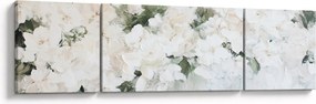 Obraz - Abstrakcja białych kwiatów (170x50 cm)