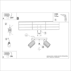 Lampa sufitowa w kolorze złota 25x25 cm Gleam – Nice Lamps