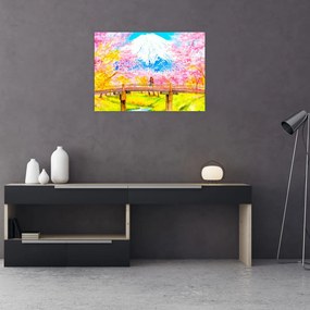 Obraz na szkle - Malowana para, akwarela (70x50 cm)