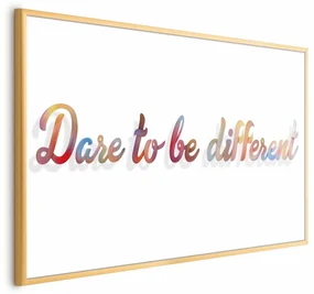Plakat Be different 60x40 cm z ramą złotą bez marginesu ARTGEIST B