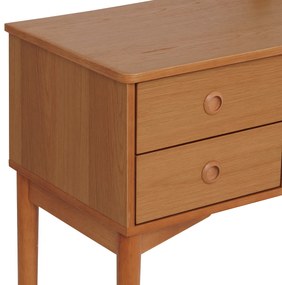 Toaletka z okrągłym lustrem CHARLIE, 110 x 42 x 126 cm