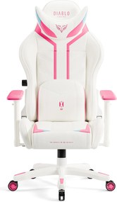 Fotel do grania Diablo X-Ray 2.0 Normal Size, kolor biało-różowy