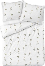 Matex Pościel satynowa Kwiatek łąkowy, 140 x 200 cm, 70 x 90 cm