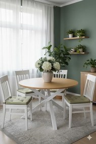 Okrągły stół ze skośnymi nogami brązowy B3-M07