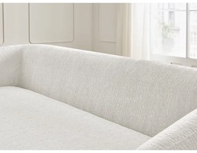 Biała rozkładana sofa z tkaniny szenilowej 228 cm Neyo – Bobochic Paris