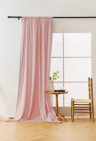 Zasłona OXFORD LIGHT 140x250 cm, różowa Zawieszanie: Taśma z wiązaniami