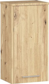 Szafka łazienkowa AKORD FIN Dąb Artisan 30 cm 1 drzwi kolor Dąb Artisan mat 2 półki 30x22,5x60 cm