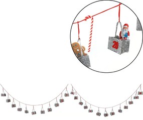 Wieszany kalendarz adwentowy BAGLANDER 5 m, szary