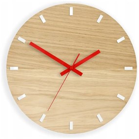 Zegar na ścianę nowoczesny drewniany z cichym mechanizmem okrągły solidny