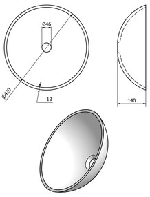 Szklana okrągła umywalka ø 42 cm Ice – Sapho