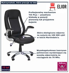 Fotel Obrotowy Czarny Tapicerowany Do Komputera G0-R64