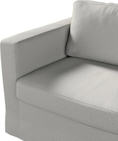 Pokrowiec na sofę Karlstad 2-osobową nierozkładaną długi kolor szary tkanina strukturalna