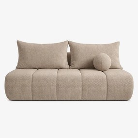 Sofa z Funkcją Spania SARIA Beżowa Szenil Nowoczesna