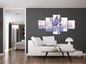 Obraz - Motyl i lawenda (125x70 cm)