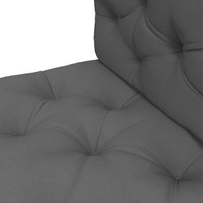 Outsunny Poduszka do Siedzenia Poduszki do Siedziska, Z Poduszki z Guzikami, 120 x 80 x 12 cm, Szary